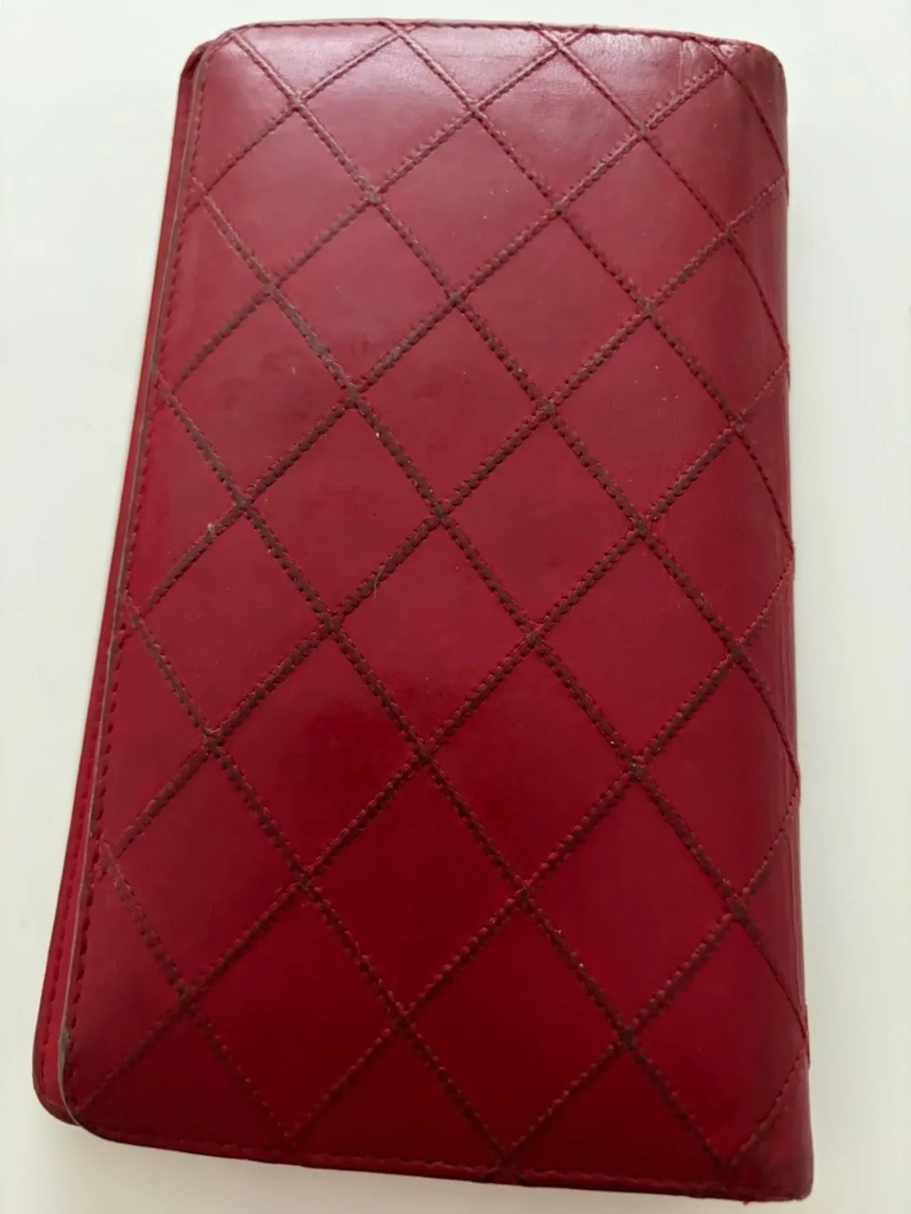 🖤 LOW START CHANEL Red Quilted Wallet | Classic Lambskin | Authentic 🖤 - Picture 2 of 10